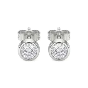 Aretes bisel blanco Alice