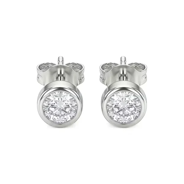 Aretes bisel blanco Alice