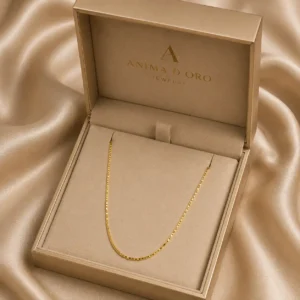 Cadena plana diamantada