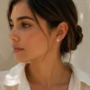 Aretes bisel blanco Alice