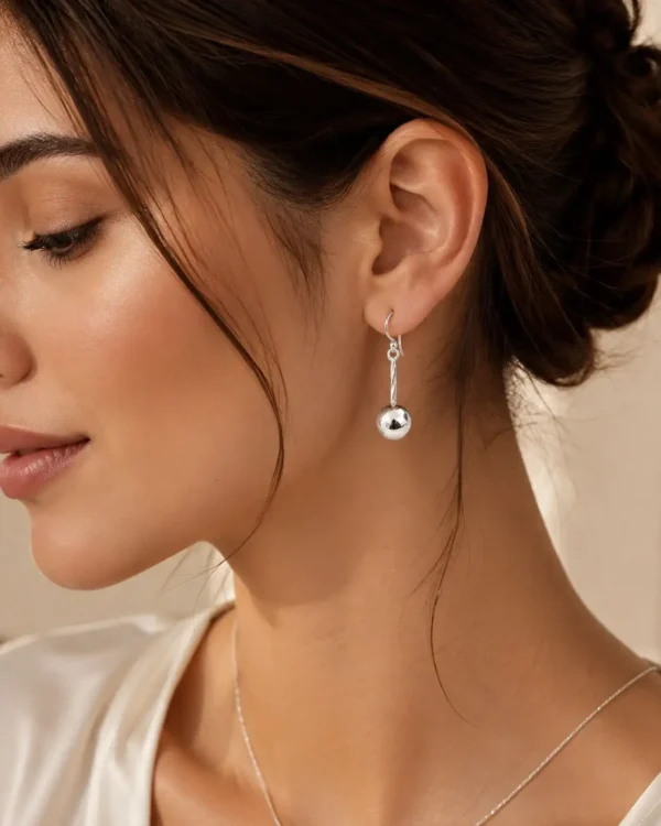 Aretes Tubo Entorchado y Bola