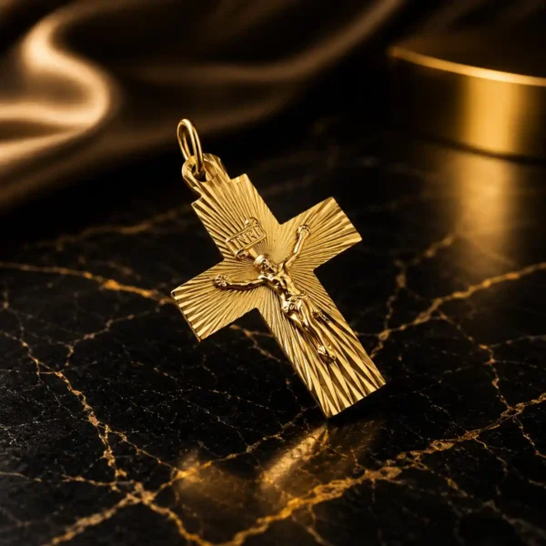 Dije Cruz Plana Diamantada
