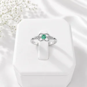 ANILLO ESMERALDA FLOR 11 Anillo Esmeralda Flor