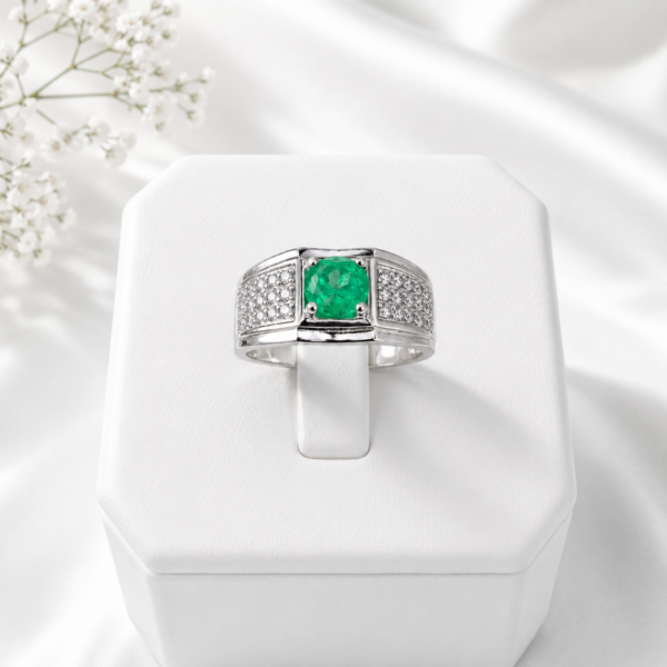 Anillo Esmeralda Hombre