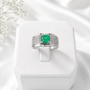 Anillo Esmeralda Hombre