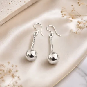 Aretes Tubo Entorchado y Bola